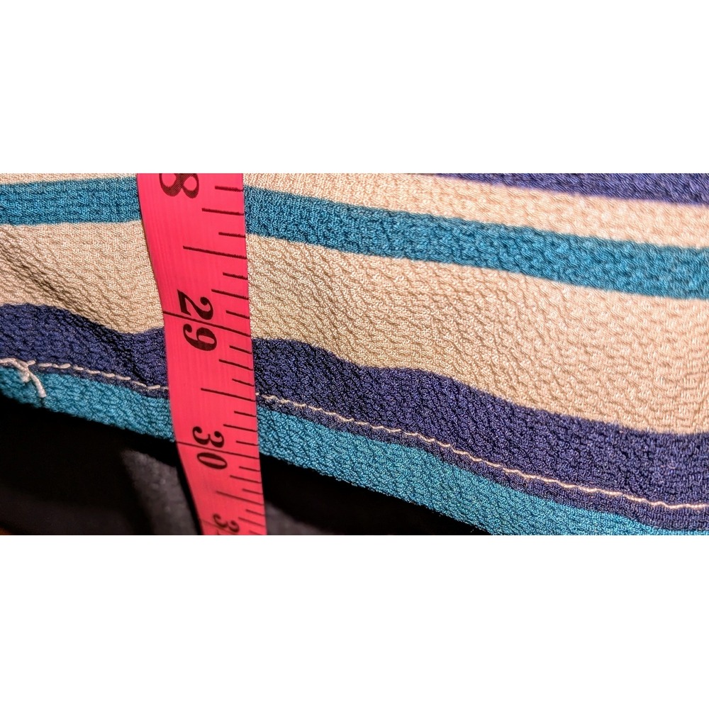 Bailey Blue Striped Surplice Jumpsuit Tie Waist Comfy Casual Career Size L NWT - Picture 7 of 8